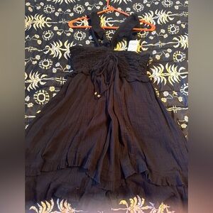 Free People Black Halter Dress